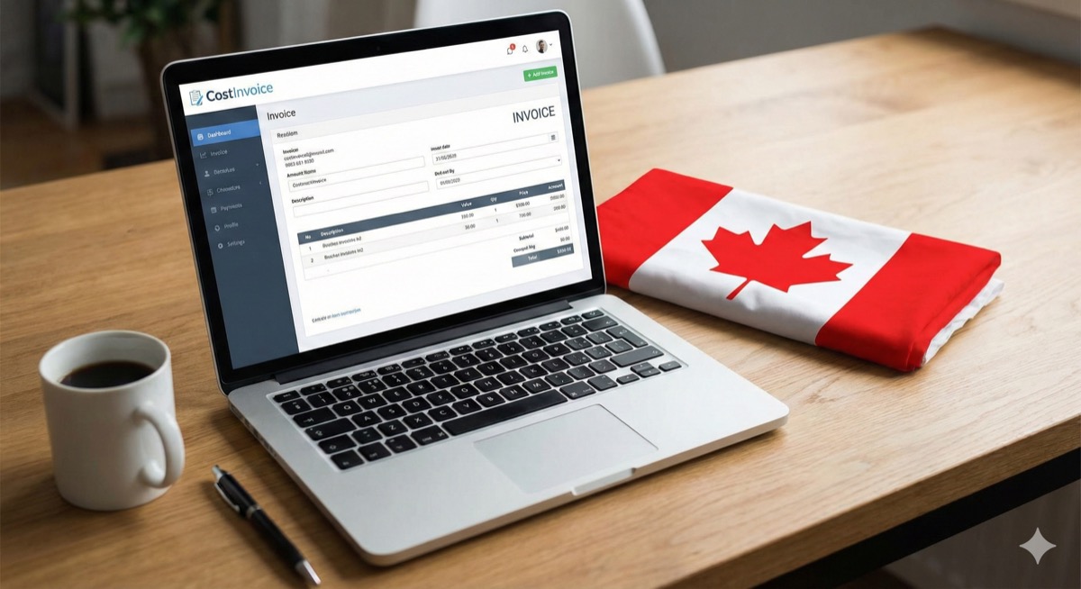 Professional Canadian Invoice with GST/HST